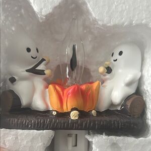 Ghost Night Light with Campfire Design